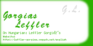 gorgias leffler business card